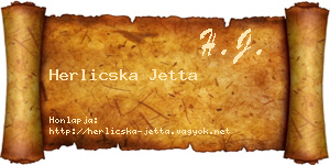 Herlicska Jetta névjegykártya